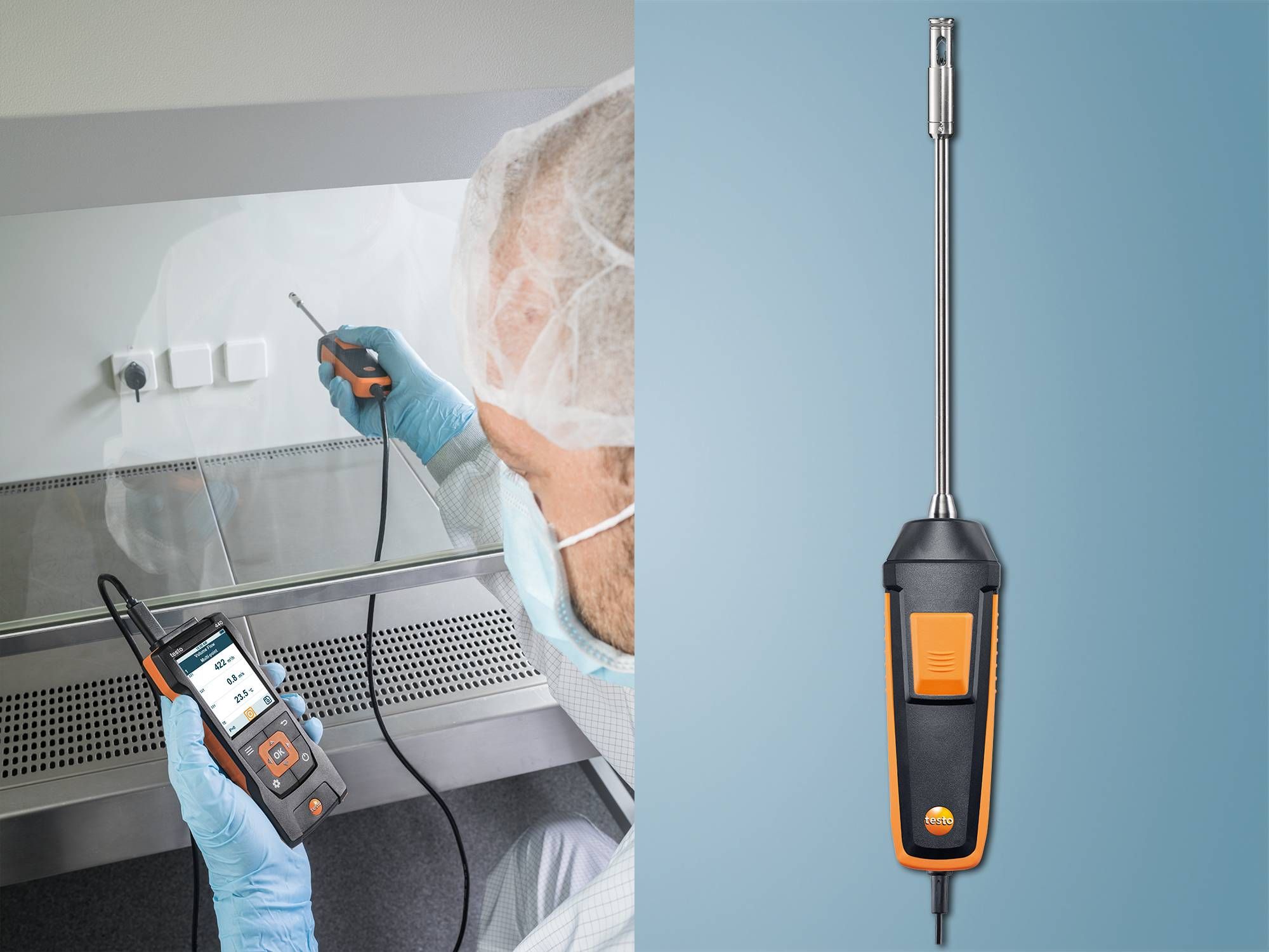 testo 440 çeker ocak probu