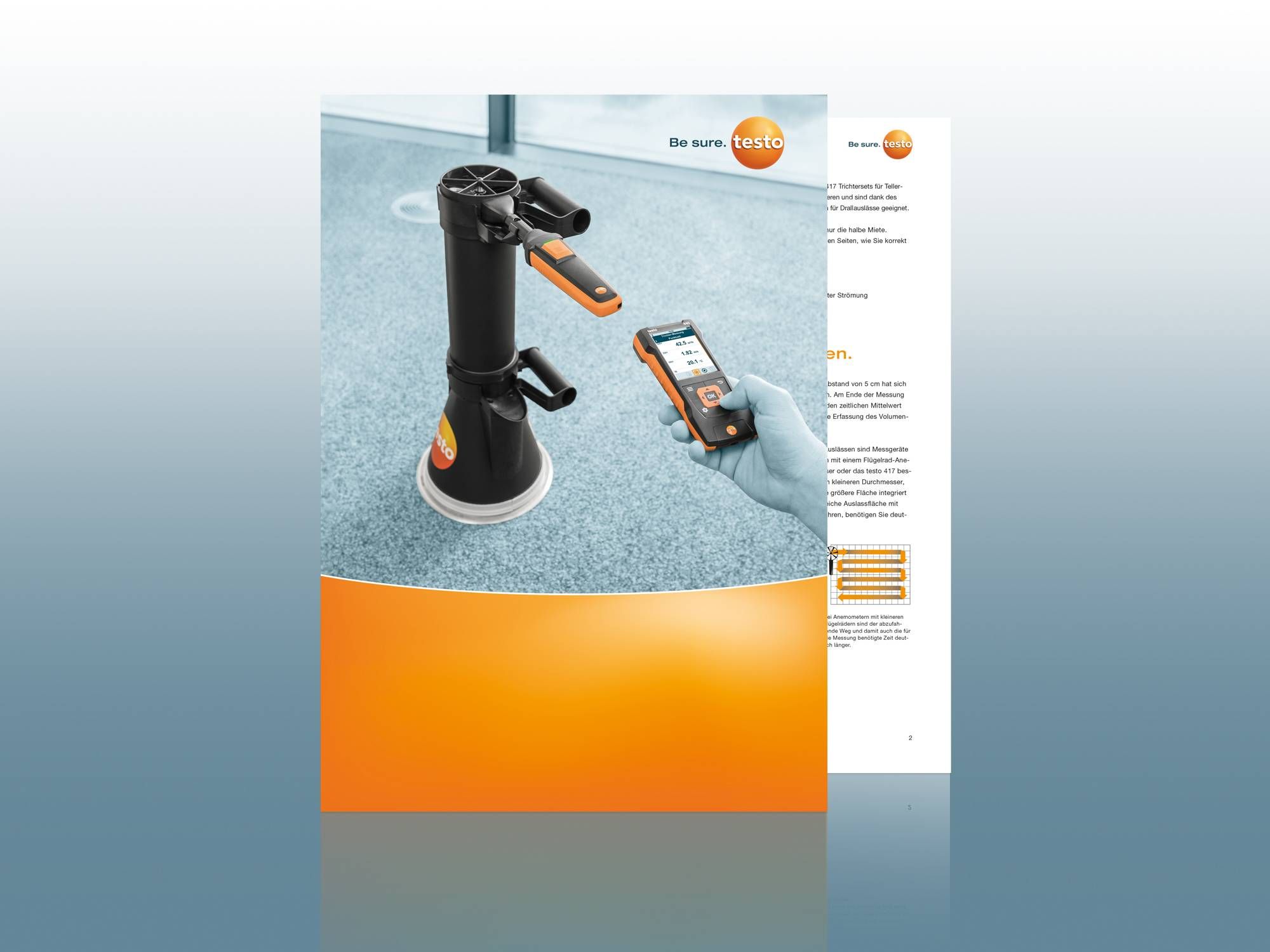 Practical information about measuring the volume flow at supply air, exhaust air and swirl outlets