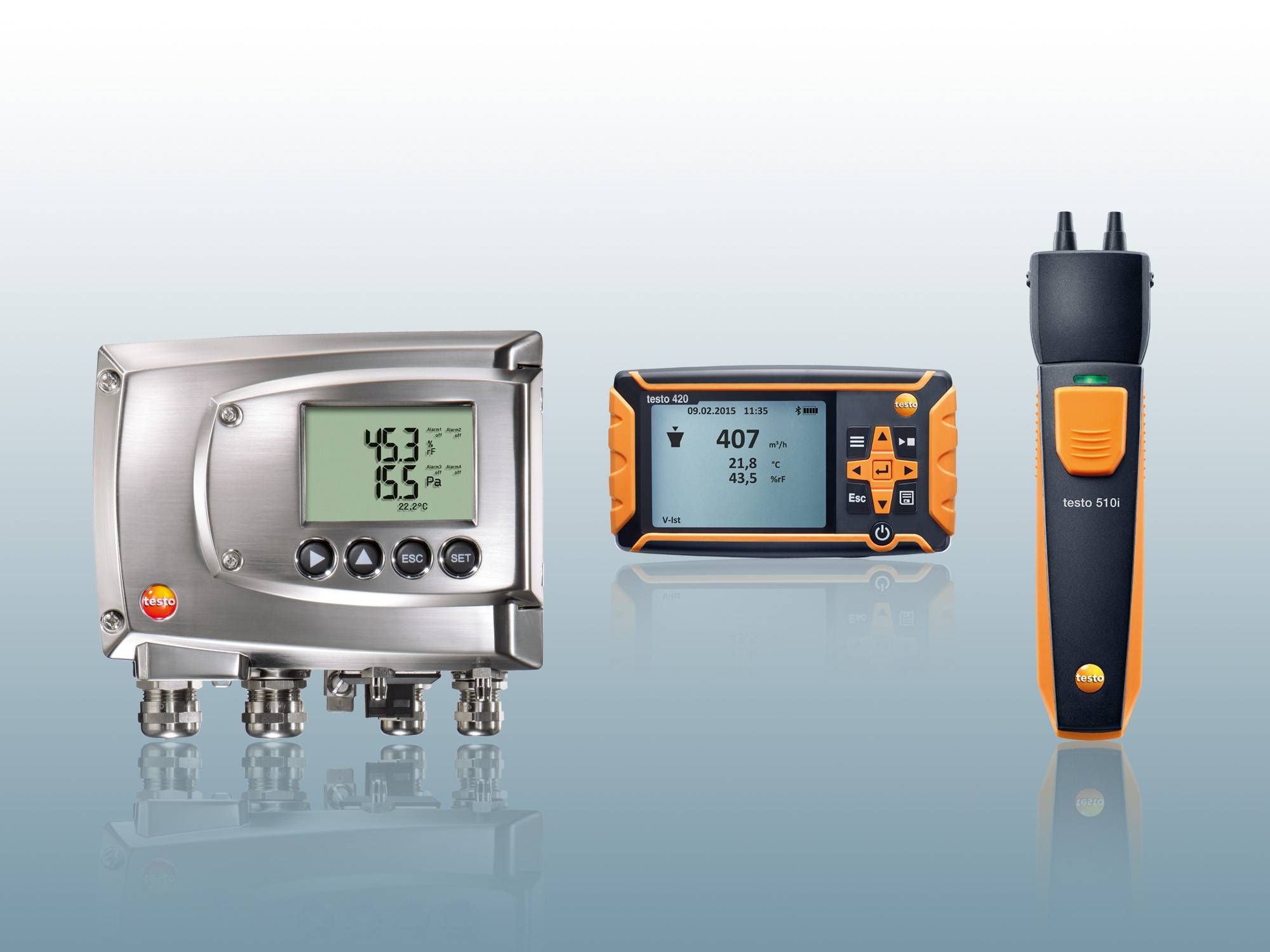 More pressure measuring instruments from Testo