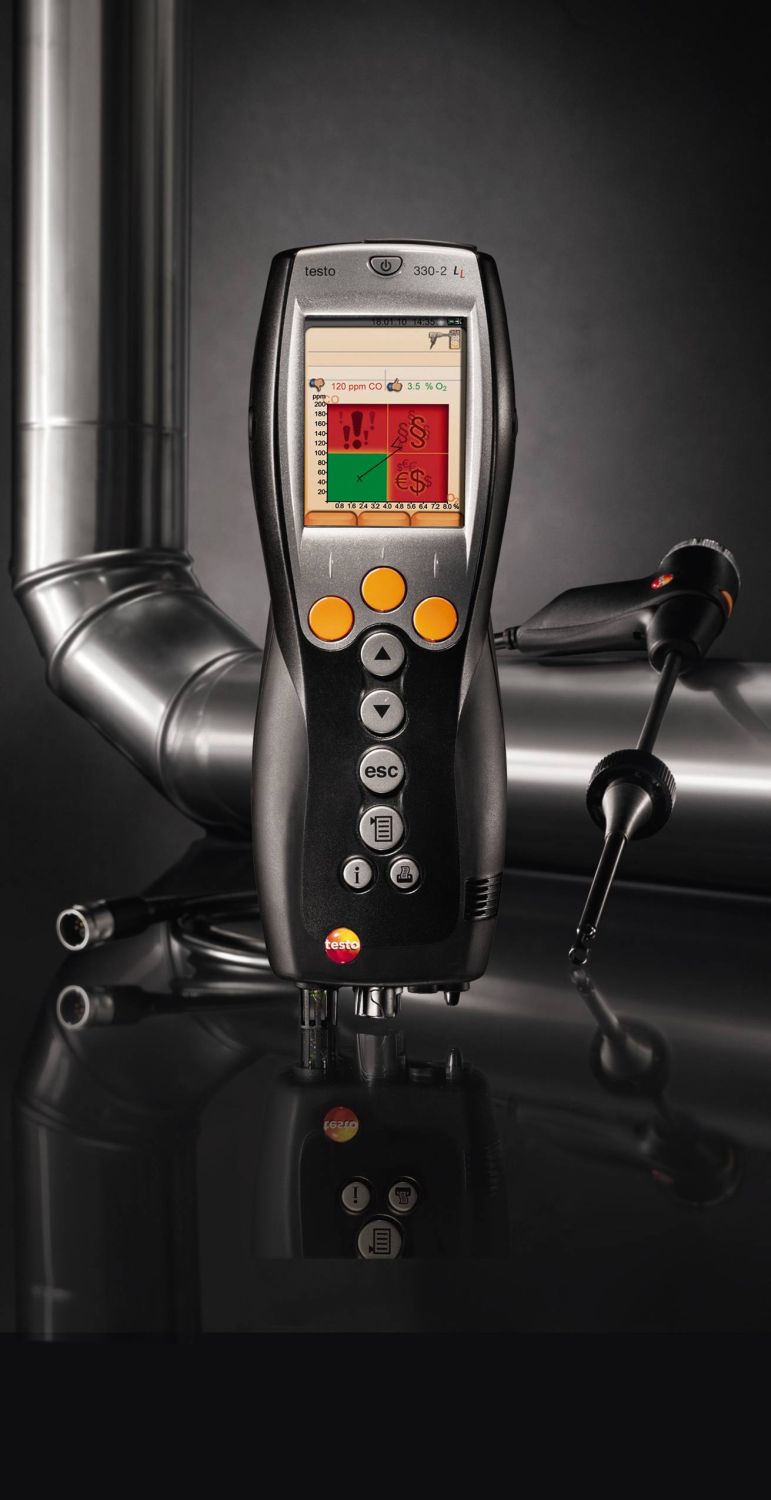 testo 3302G LL Combustion Analyzer Combustion leak detector Combustion Flue gas