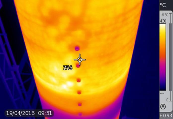 Thermal image of mechanical maintenance in industry