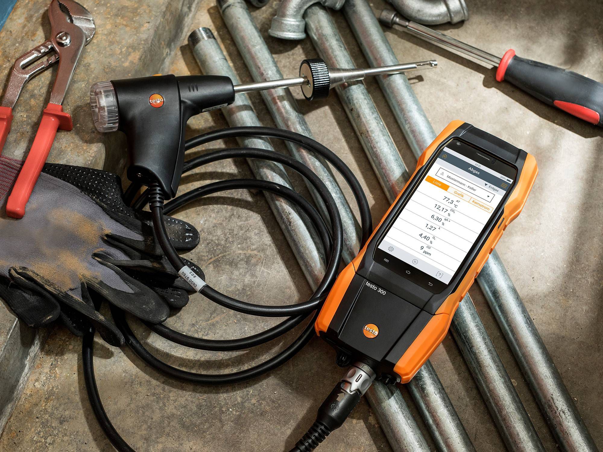 testo 300烟气分析仪的结构布局