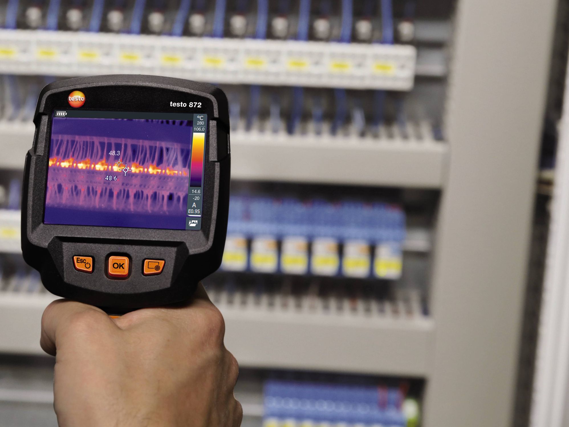 Application image thermography switch cabinet