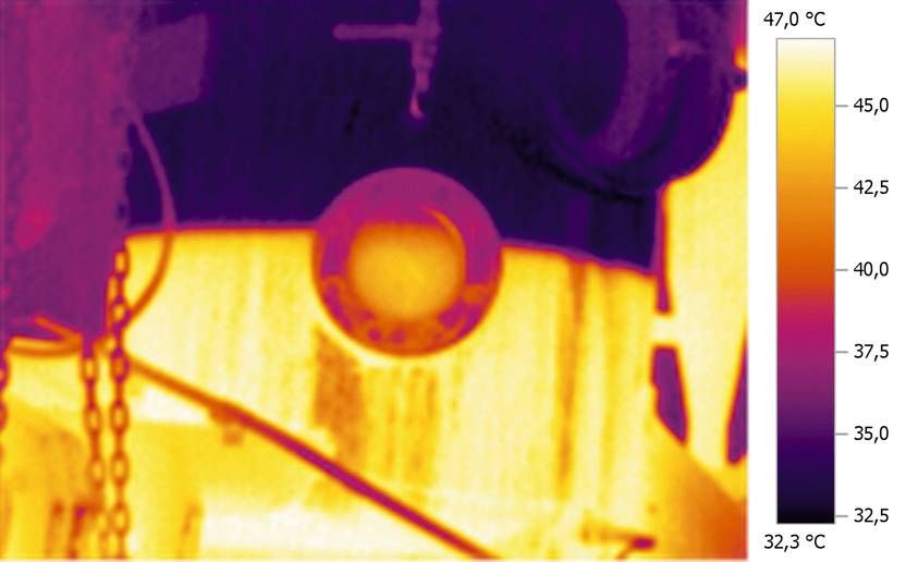 Thermal image of fill level monitoring