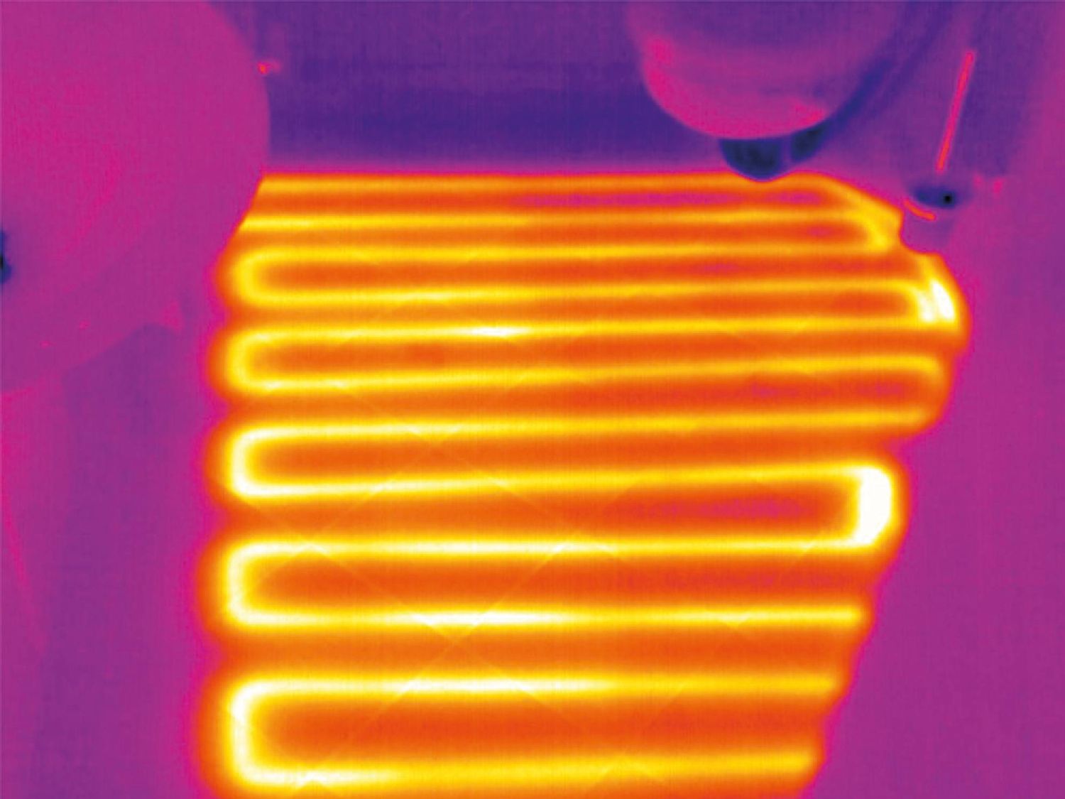 Thermal imager underfloor heating